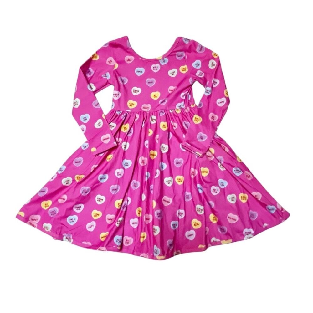 NEW Little Stocking Co Girlhood Candy Hearts Valentine’s Day Dress Size 5
